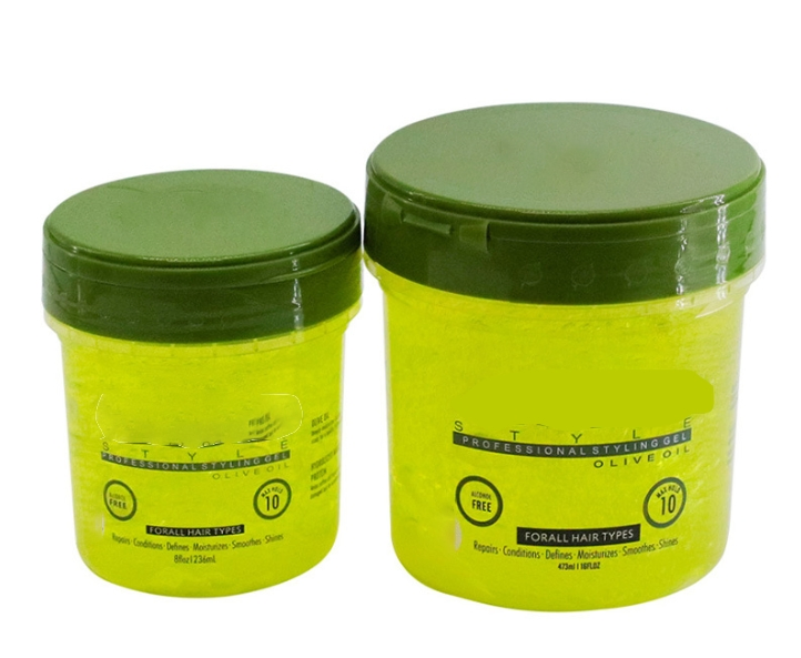 Custom Eco Style 273ml 473ml Moroccan Argan Oil Styling Gel Strong Hold Wax Hair Edge Control Gel Shine Jam Gel