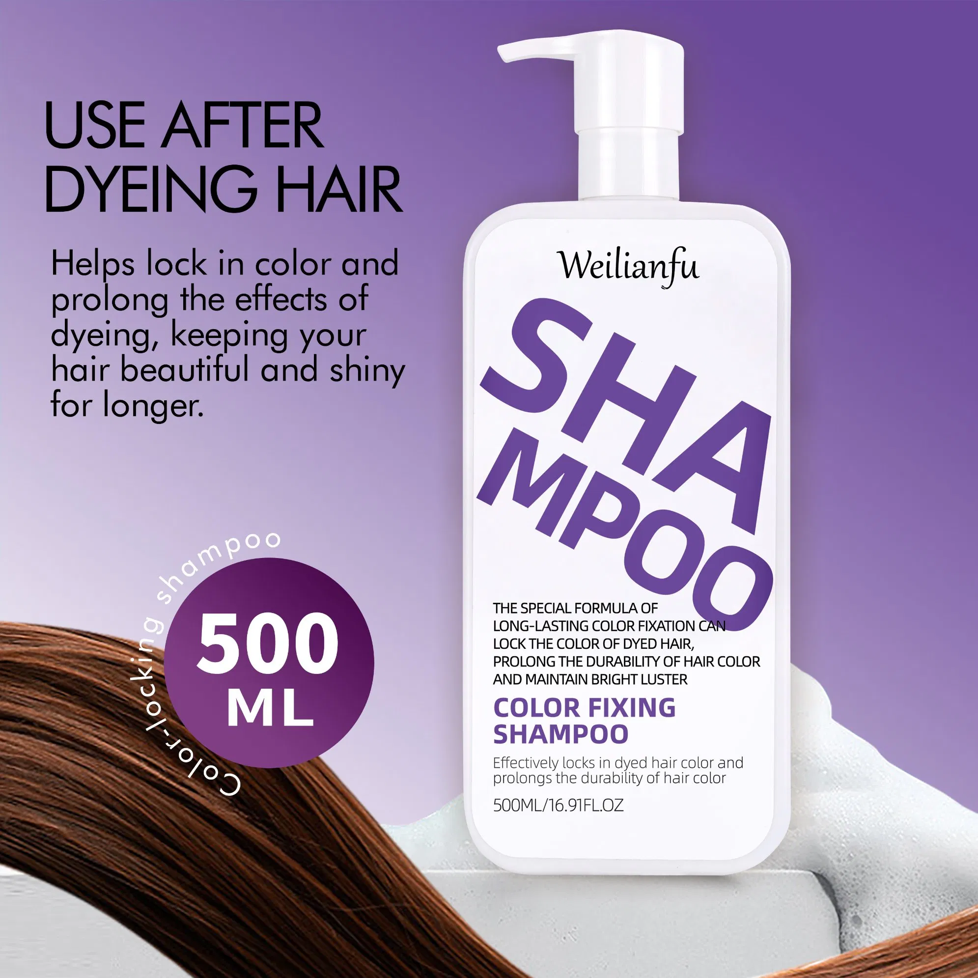 Color Locking Hair Shampoo and Conditioner Set Professional Hair Care for Long-Lasting Color Stability and Styling
