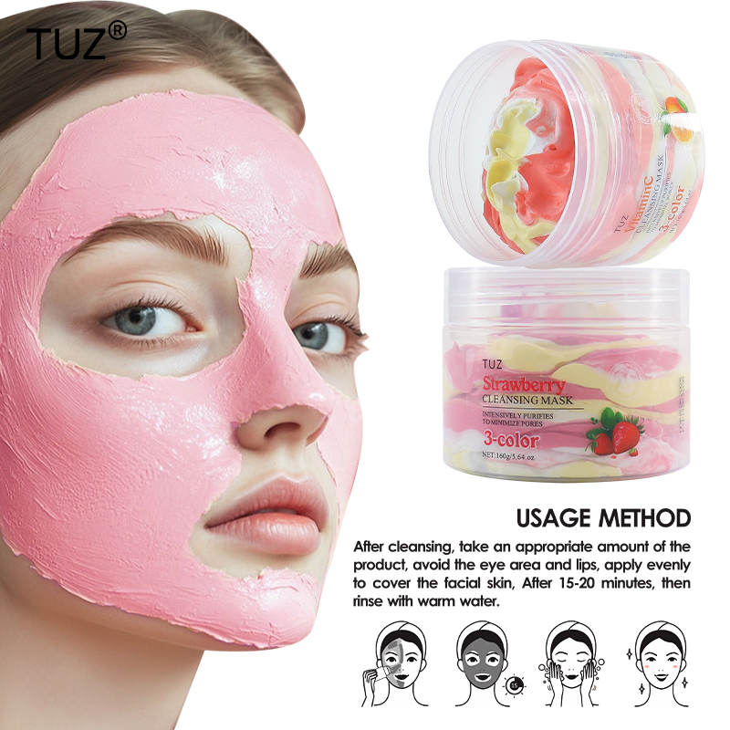 160g 6 Styles Skin Care 3-Color Cleansing Facial Mask