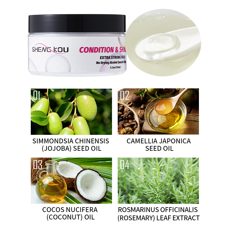 OEM/ODM Strong Hold Hair Styling Wax Smooth Shine N Jam Private Label Hair Gel