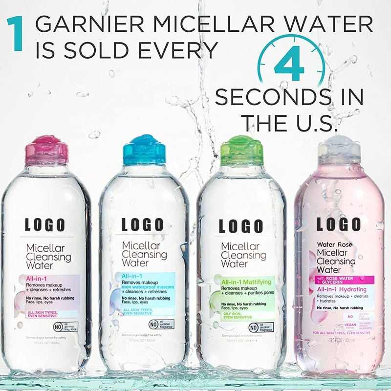 Private Label OEM Natural Micellar Cleansing Water Based Makeup Remover Facial Cleanser for Oily Skin Face Wash Hydrating Moisturizing Acne Control Foam Women