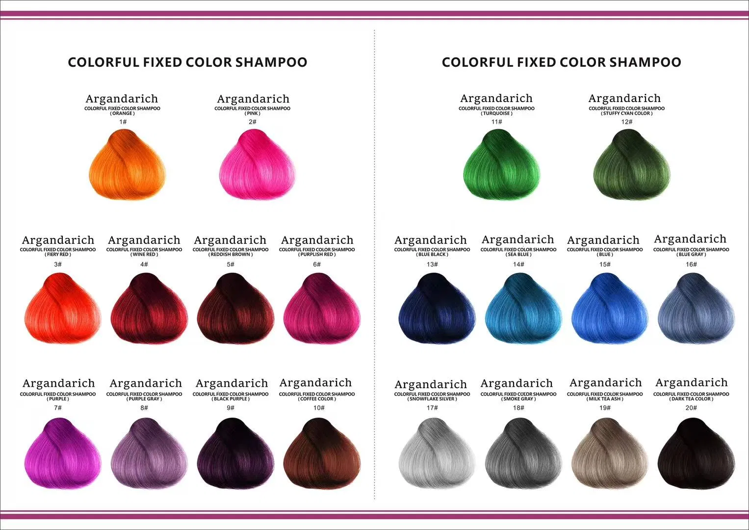 New Design Moisture Strengthening Protection Hair Color Shampoo