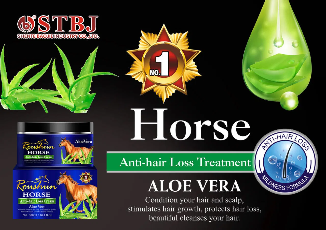 Roushun Horse Oil Aloe Vera Anti-Hair Loss Treatment - Hair Strengthening Serum