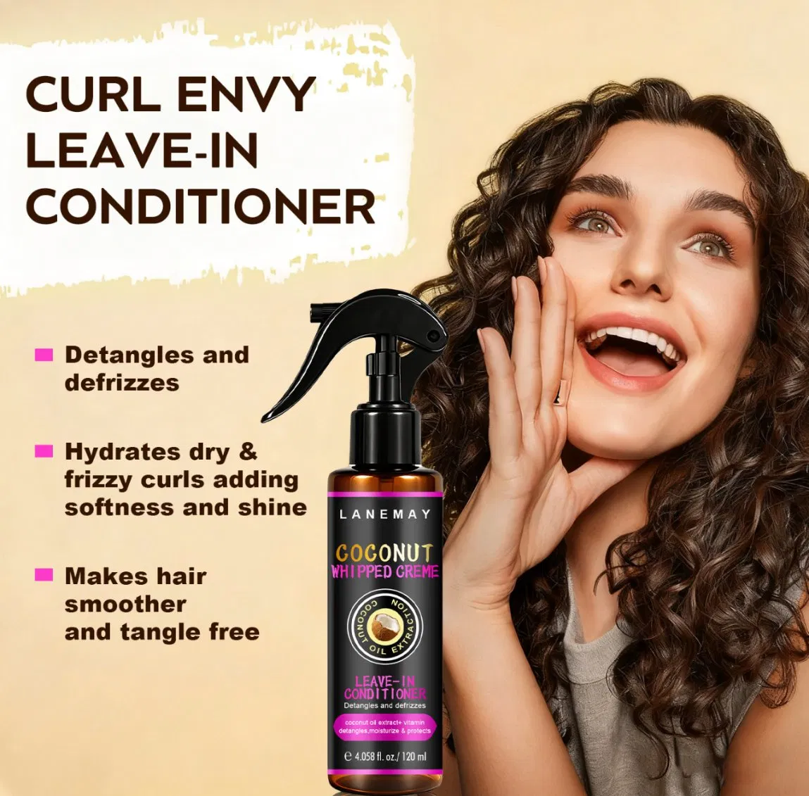Moisturizing Leave-in Conditioner Hair Sprays Hydrating &amp; Detangling Boost Shine Heat Protectant Smooth Repair Anti Frizz Leave-in Conditioner Hair Spray