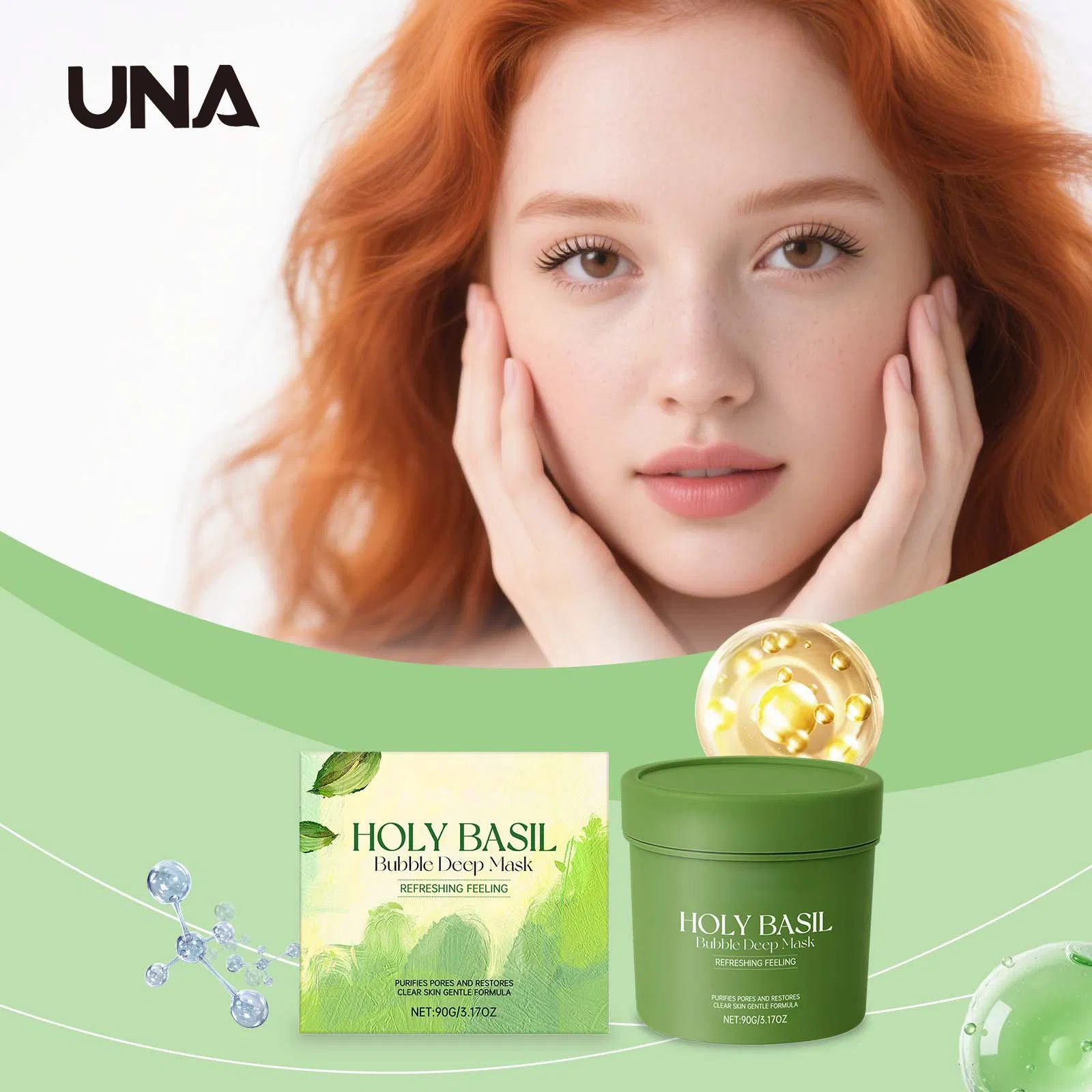 Bubble Cleansing Mask - Gentle Formula, Nourishes and Cleanses Facial Skin, Daily Care and Moisturizing