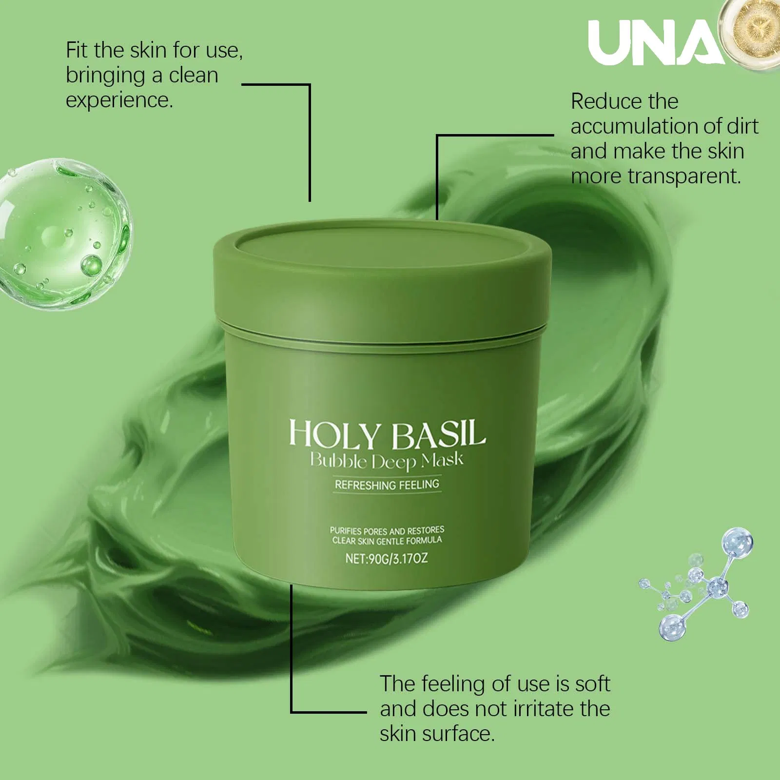 Bubble Cleansing Mask - Gentle Formula, Nourishes and Cleanses Facial Skin, Daily Care and Moisturizing