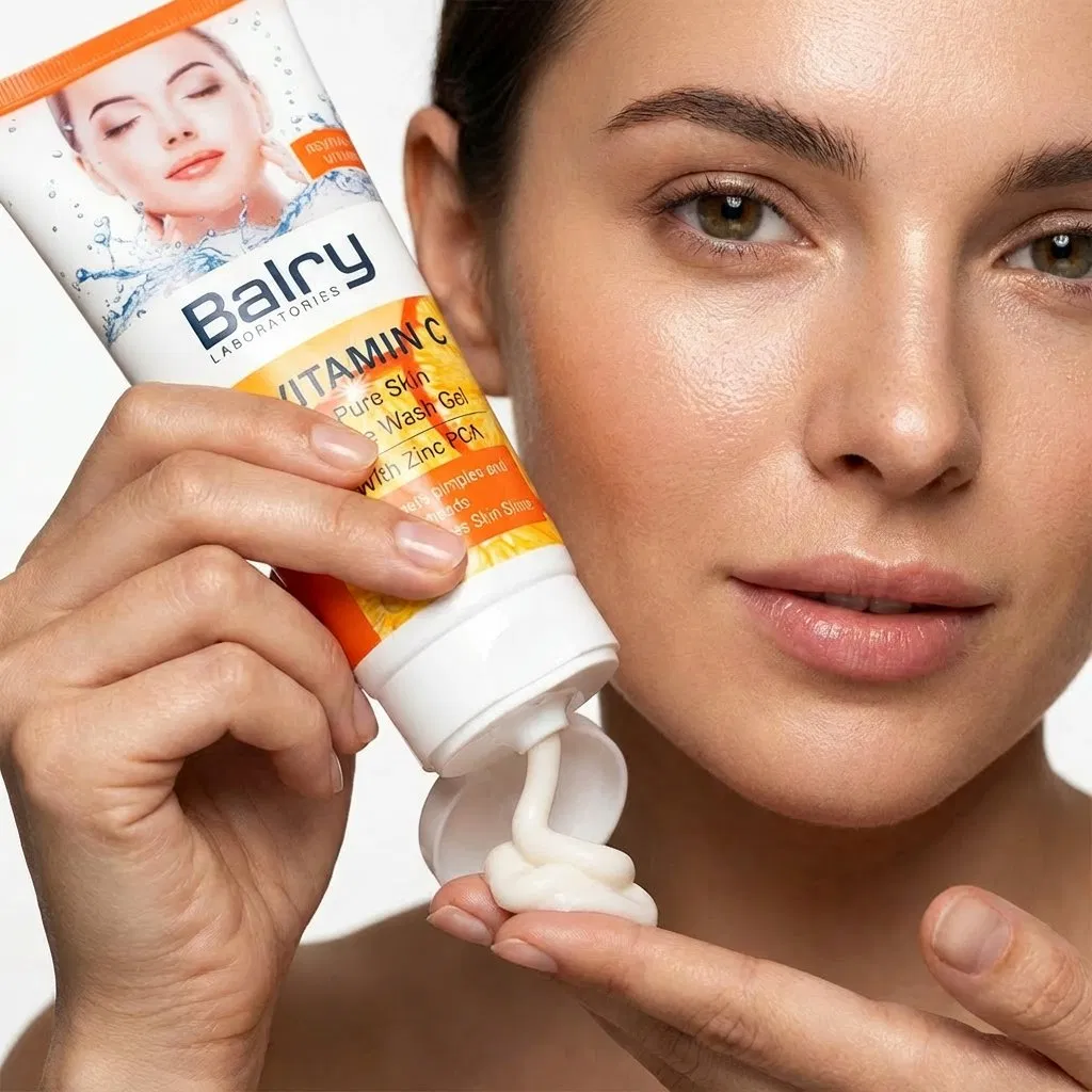 Skincare Brightening Vitamin C Face Wash Zinc PCA Acne Control Facial Cleanser