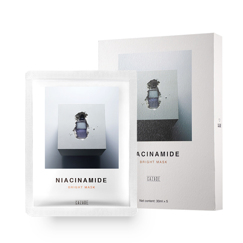 Private Label Nicotinamide Brightening Facial Sheet Mask Hydrating &amp; Soothing Anti-Aging Treatment for Sensitive Skin Care Face Mask