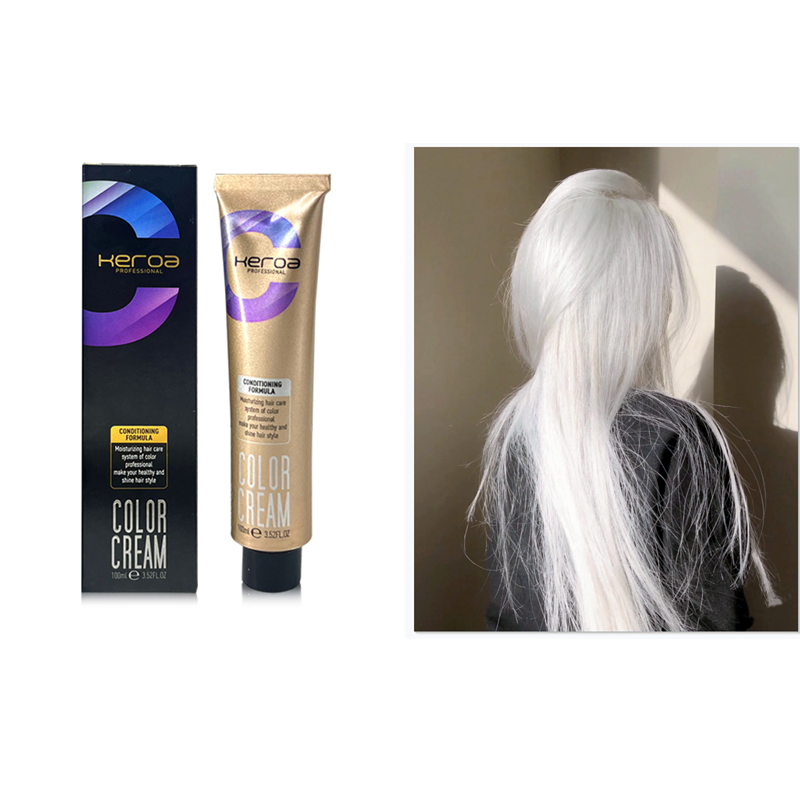 52 Colors 100ml Keroa Permanent Hair Color Cream Natural Toner Dye Long-Lasting Shine Hair Dye Cream