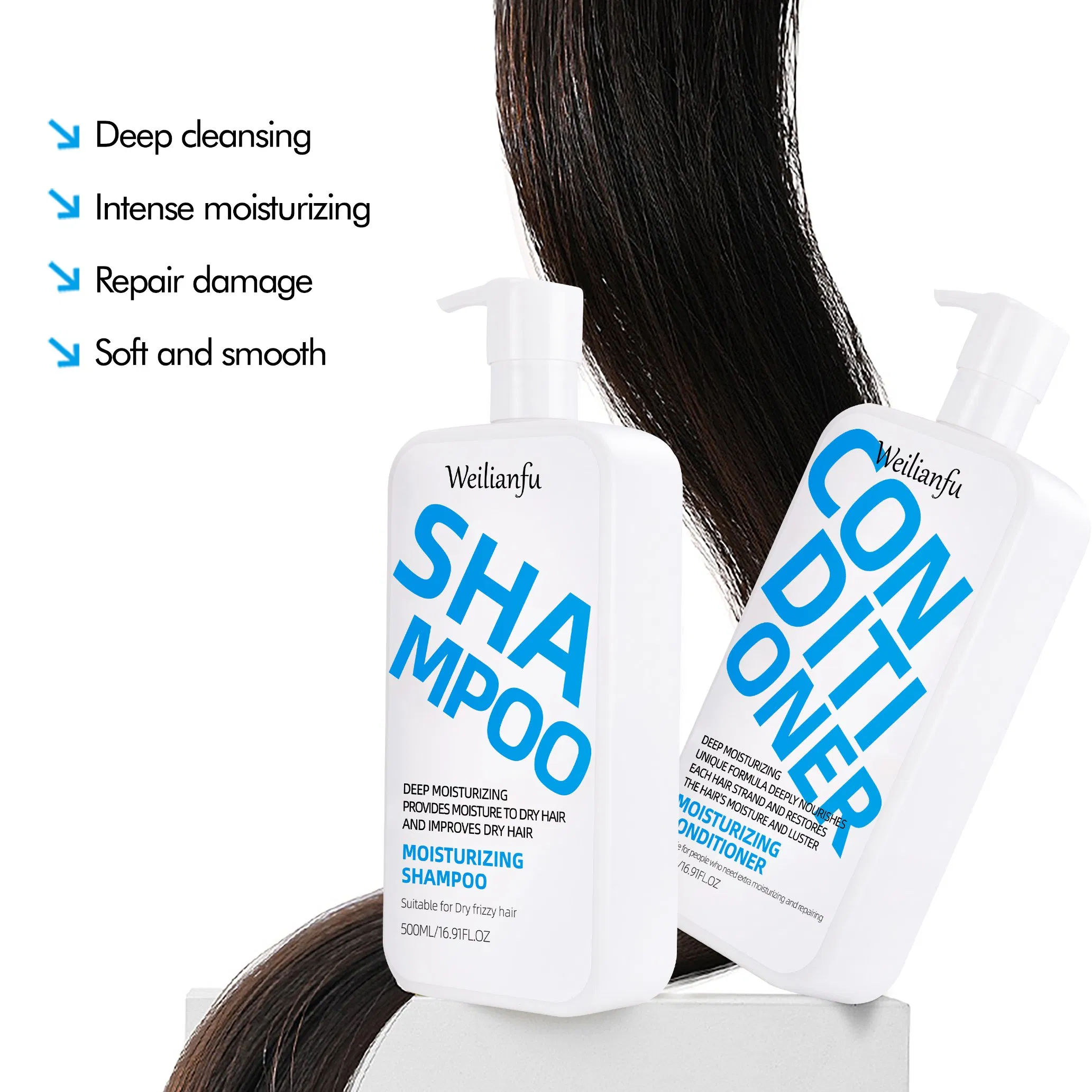 Nourishing Hair Shampoo and Conditioner Set Moisturizing Formula for Shine Hair Smoothness and Tangle-Free Hair Care