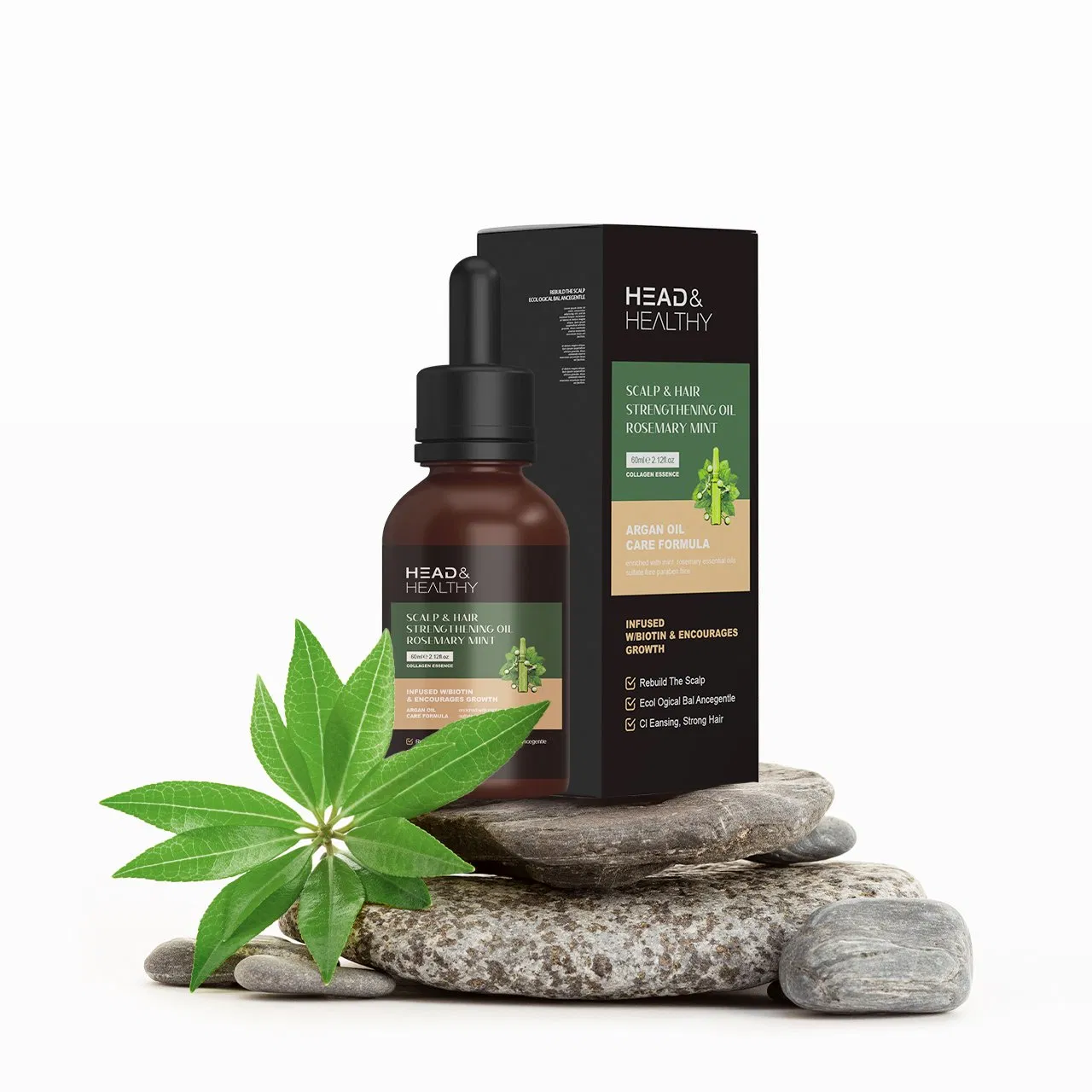 50ml Organic Honey-Rosemary Mint Scalp Oil: Refreshing, Daily &amp; PRO Care