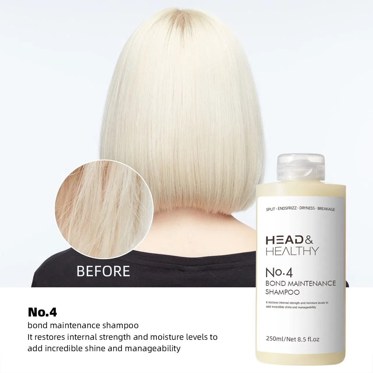 No. 4 Hair Mask 100ml Shampoo Hair Mask Structure Restoration, Hot Dyeing Repair, Dryness and Frizz