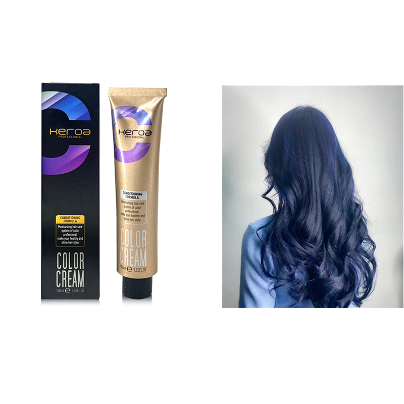 52 Colors 100ml Keroa Permanent Hair Color Cream Natural Toner Dye Long-Lasting Shine Hair Dye Cream