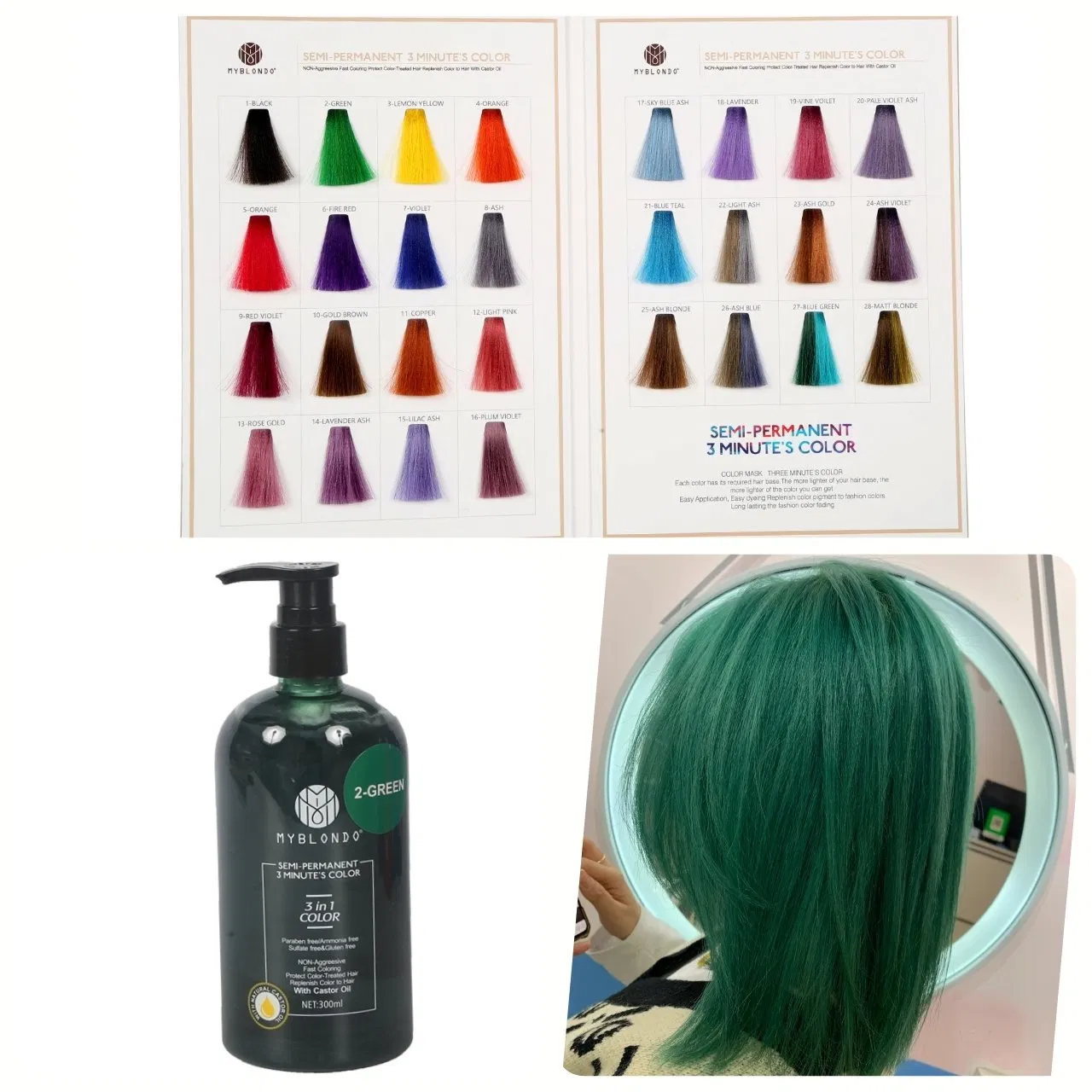 Professional Salon Product Hair Color Dye Conditioner Smooth Shine
