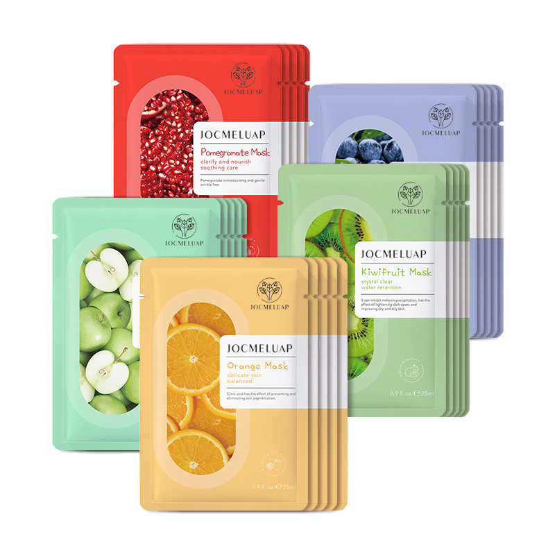 Cosmetics Factory High Quality Skin Care Whitening Brightening Hydrating Deep Moisturizing Sheet Fruit Face Masks Beauty Facial Mask