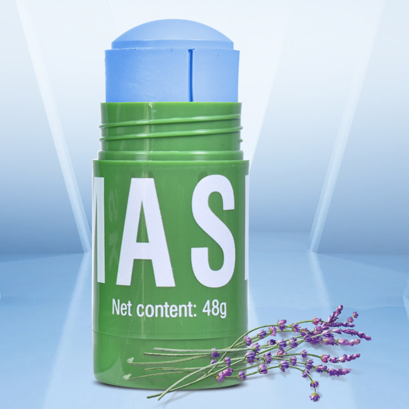 Private Label Skin Care Product Organic Natural Green Tea Purifying Solid Cleansing Pink Facial Face Mud Clay Musk Mask Stick