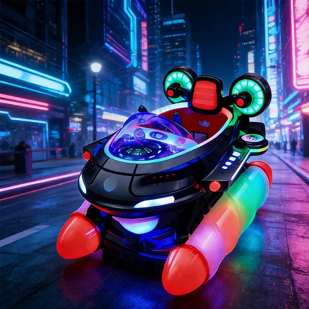 Space Ship Kiddie Ride on Machine Futuristic Mecha Themed Coin Operated Car China OEM for Export