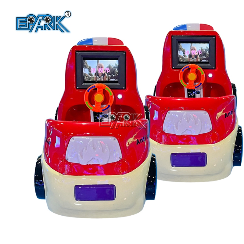 Kids Machine Games Indoor Kiddie Ride Little Red Police Car Swing Car