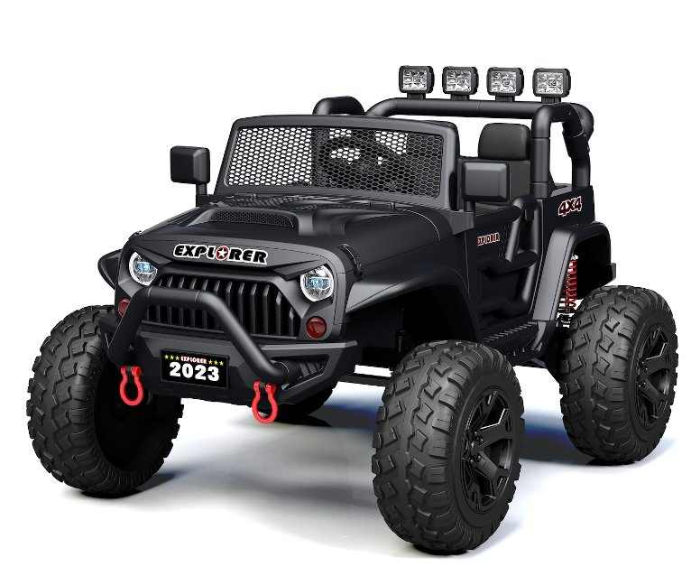 24V Kids Ride on Truck Car W/Parent Remote Control, Spring Suspension, LED Light