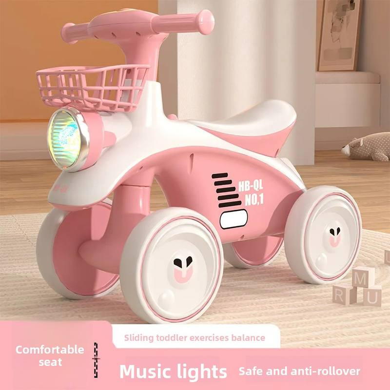 Juguete Wholesale Kids Outdoor No Pedals 1-4.5 Years Old Toddler Foot Scooter Kids 4 Wheels Ride-on Cars Toys Children Sliding Baby Balance Bike