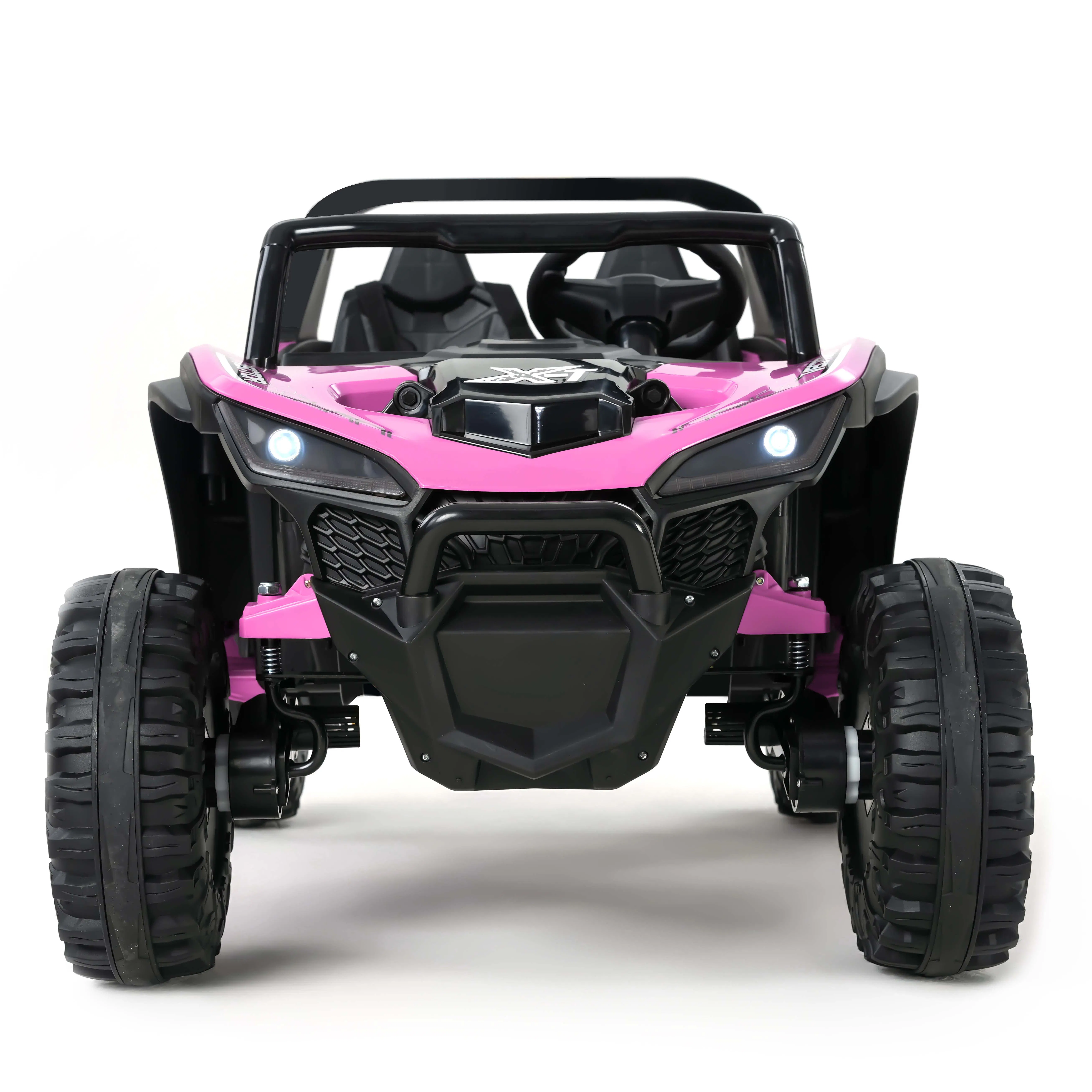 Pink Ride-on Car 2-Seater Kids UTV with Remote Control Fun