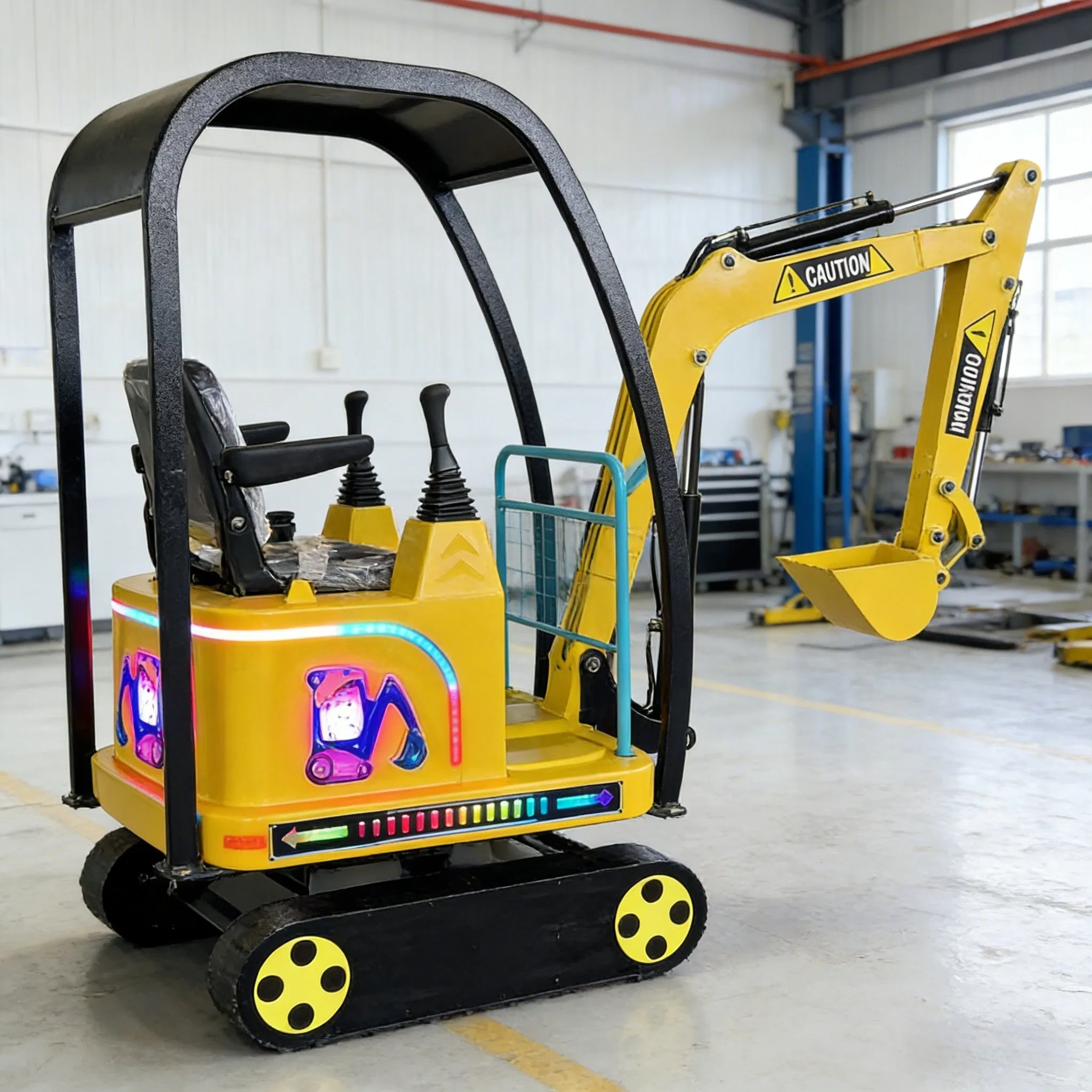 Kids Ride-on Excavator, Electric Amusement Park Digger for Square and