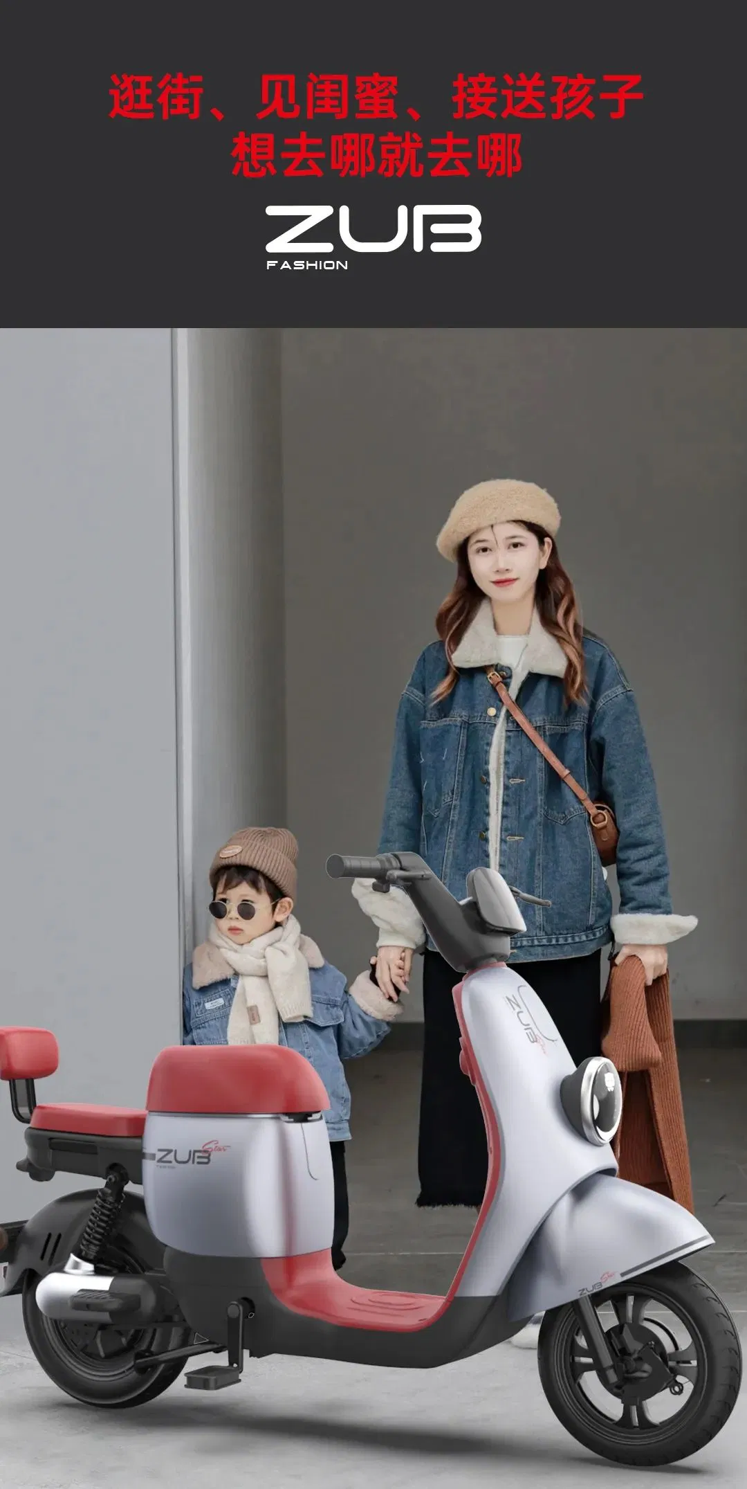 Comfortable Electric Bike with 48V Lead Acid Battery for Kids Pick up