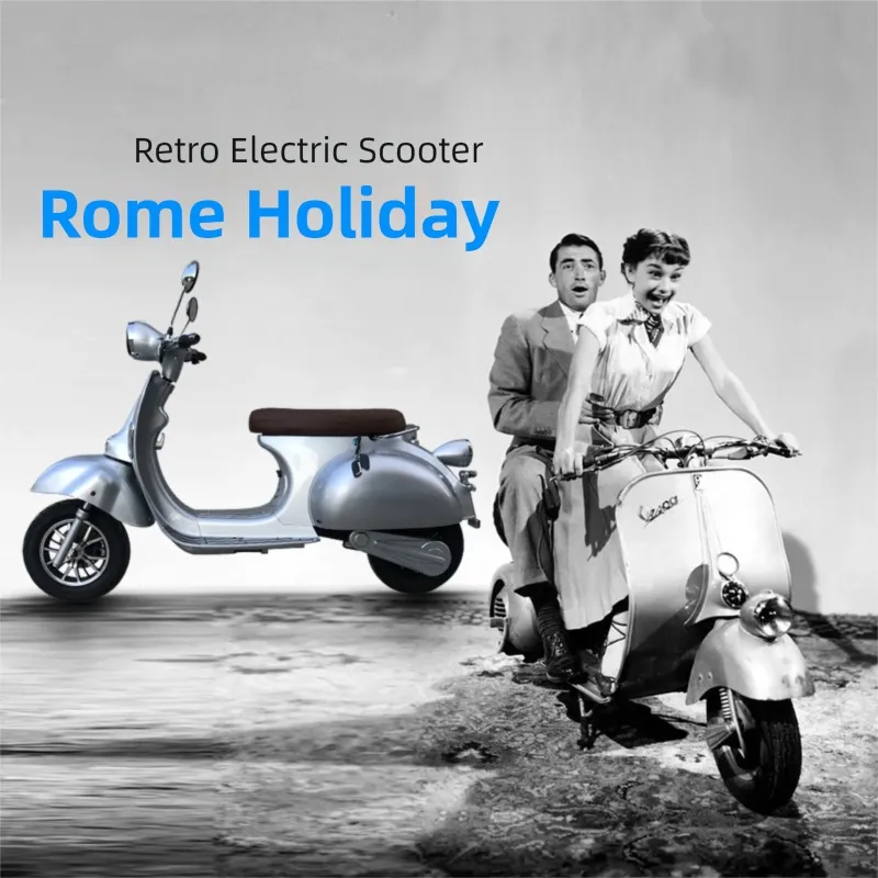 Electric Motorcycle Retro Style