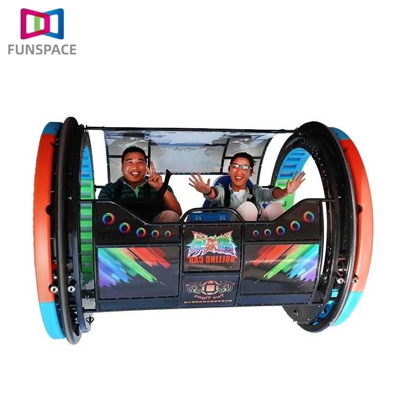 Funsapce High Quality 2-Seater 360 Degree Happy Rolling Car Hot Sale Amusement Park Ride City Park Shopping Mall Playhouse Alloy
