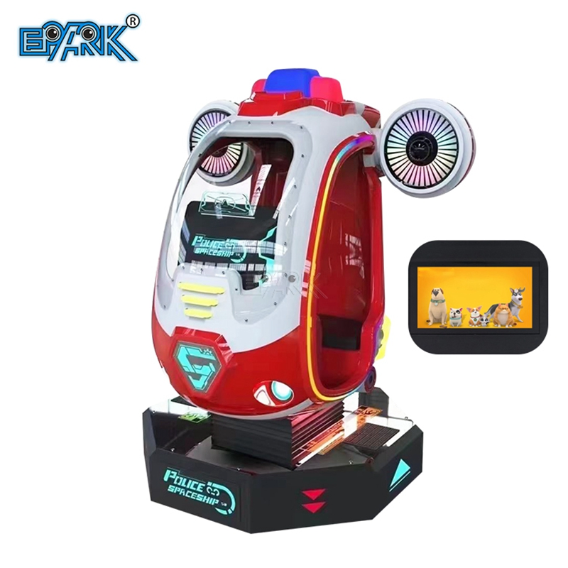Police Space Ship Amusement Park Coin Operated Game Machine Kiddie Ride Gaming Machine