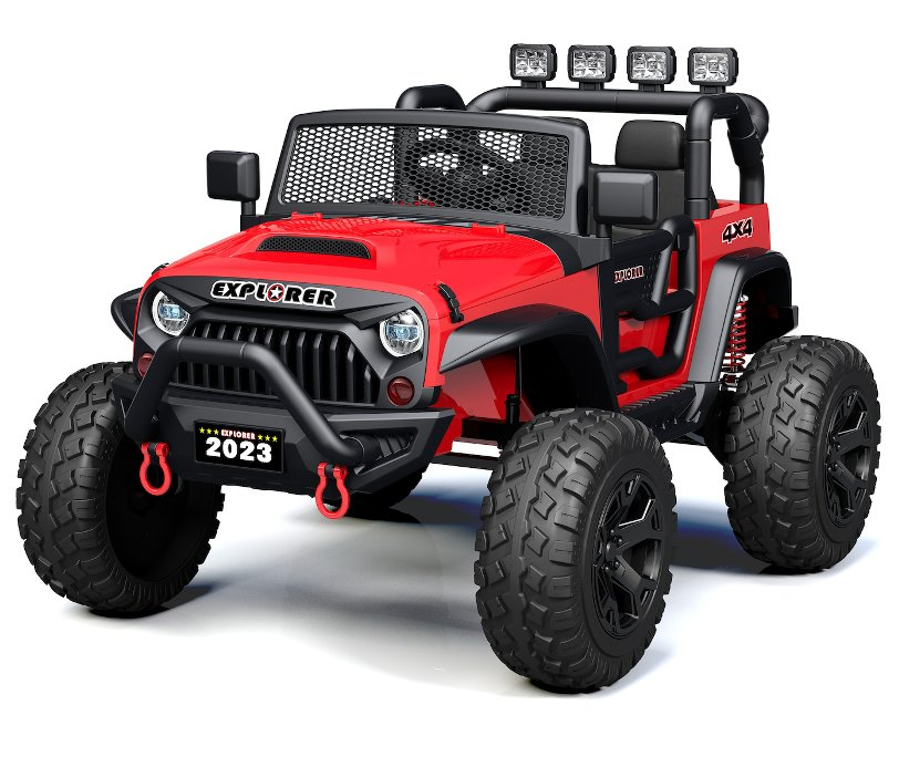 24V Kids Ride on Truck Car W/Parent Remote Control, Spring Suspension, LED Light