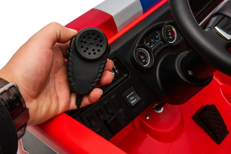 Kid Ride on Fire Car Side