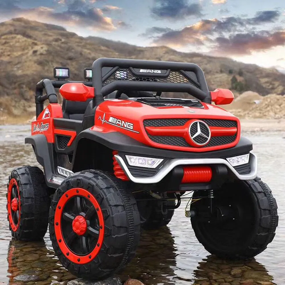 Scale-Model Realistic Children's Electric Ride-on Four-Wheel off-Road Vehicle with Remote Control and Rocking Function Toy