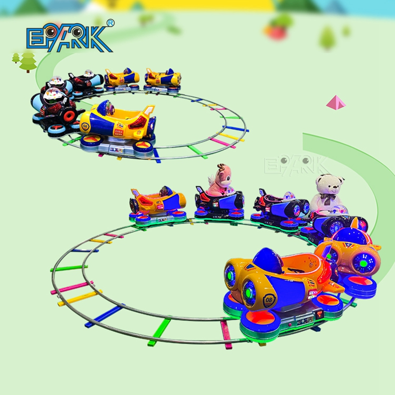 Indoor Playground 6 Players Electric Train Amusement Park Ride Equipment Kids Rail Track Train Electric Train