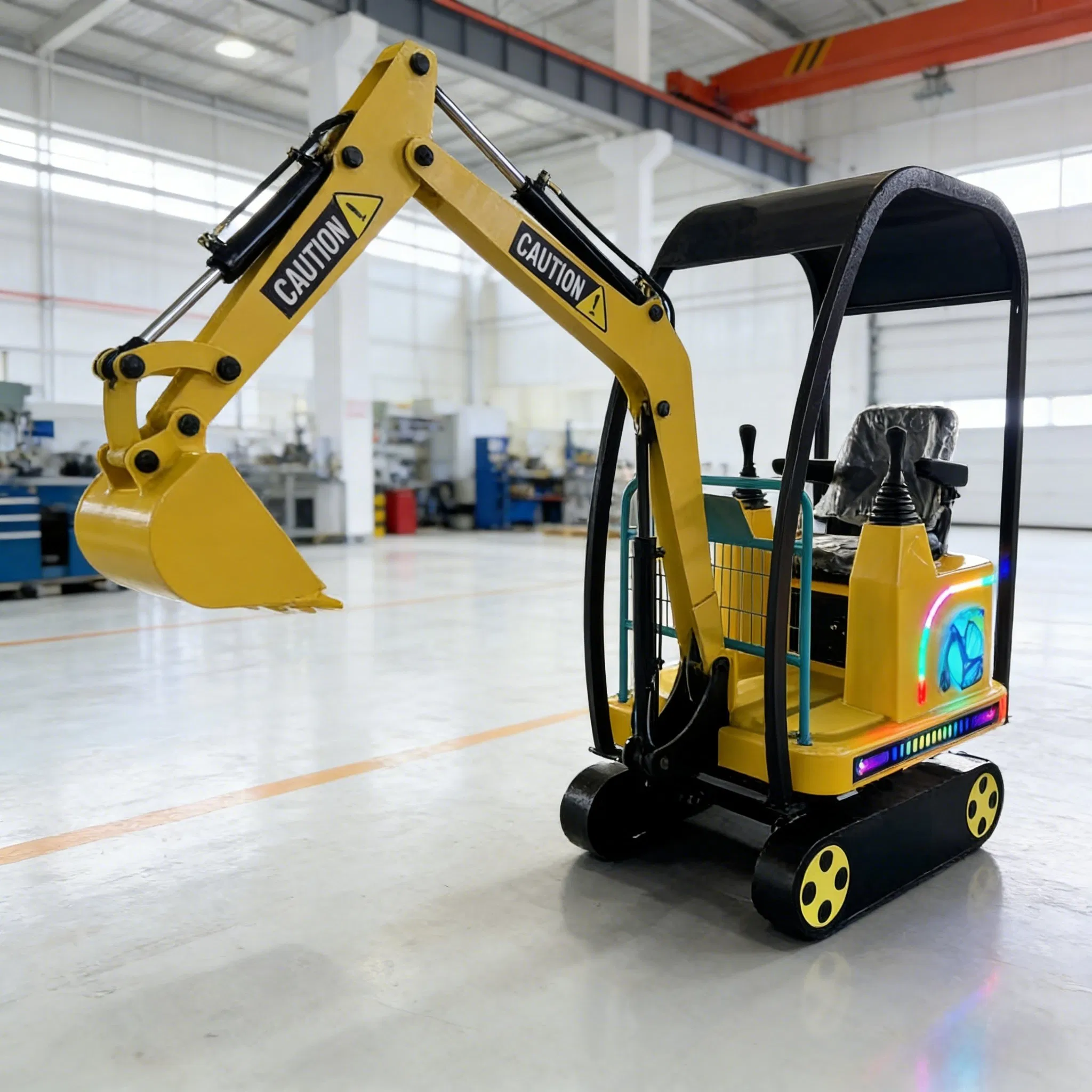 Kids Ride-on Excavator, Electric Amusement Park Digger for Square and