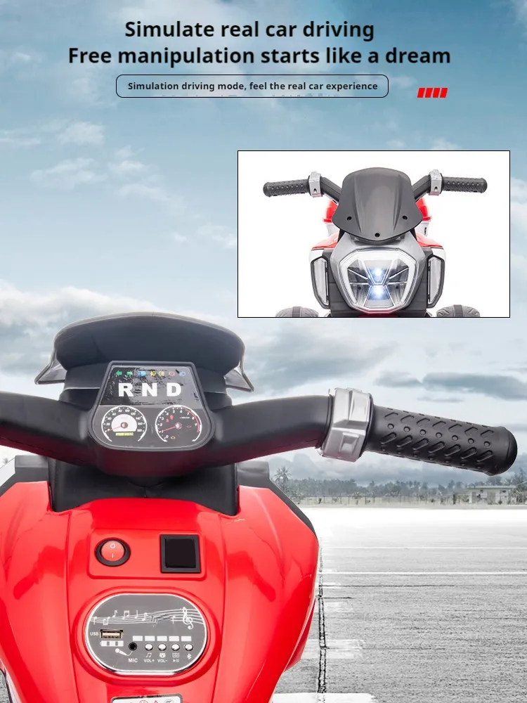 Kids Electric Motorcycle Detail