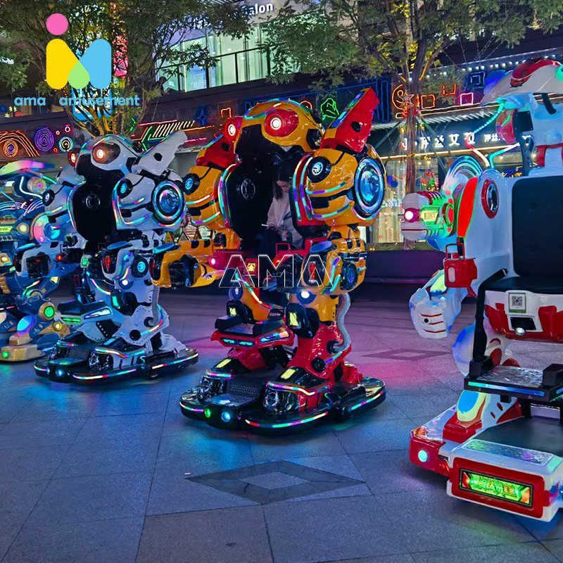 Shopping Mall Children Adults Electric Battery Operated Ride on Walking Robot Future Warrior for Sale