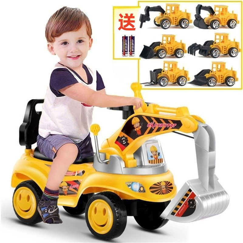 Gliding Construction Vehicle: Fun Excavator for Young Boys and Girls