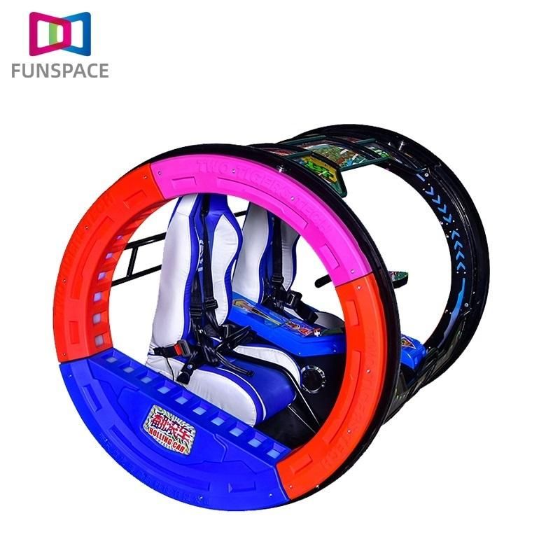 Funsapce High Quality 2-Seater 360 Degree Happy Rolling Car Hot Sale Amusement Park Ride City Park Shopping Mall Playhouse Alloy
