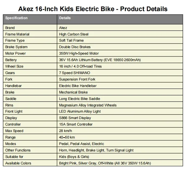 Jaguar Kids Electric Bike
