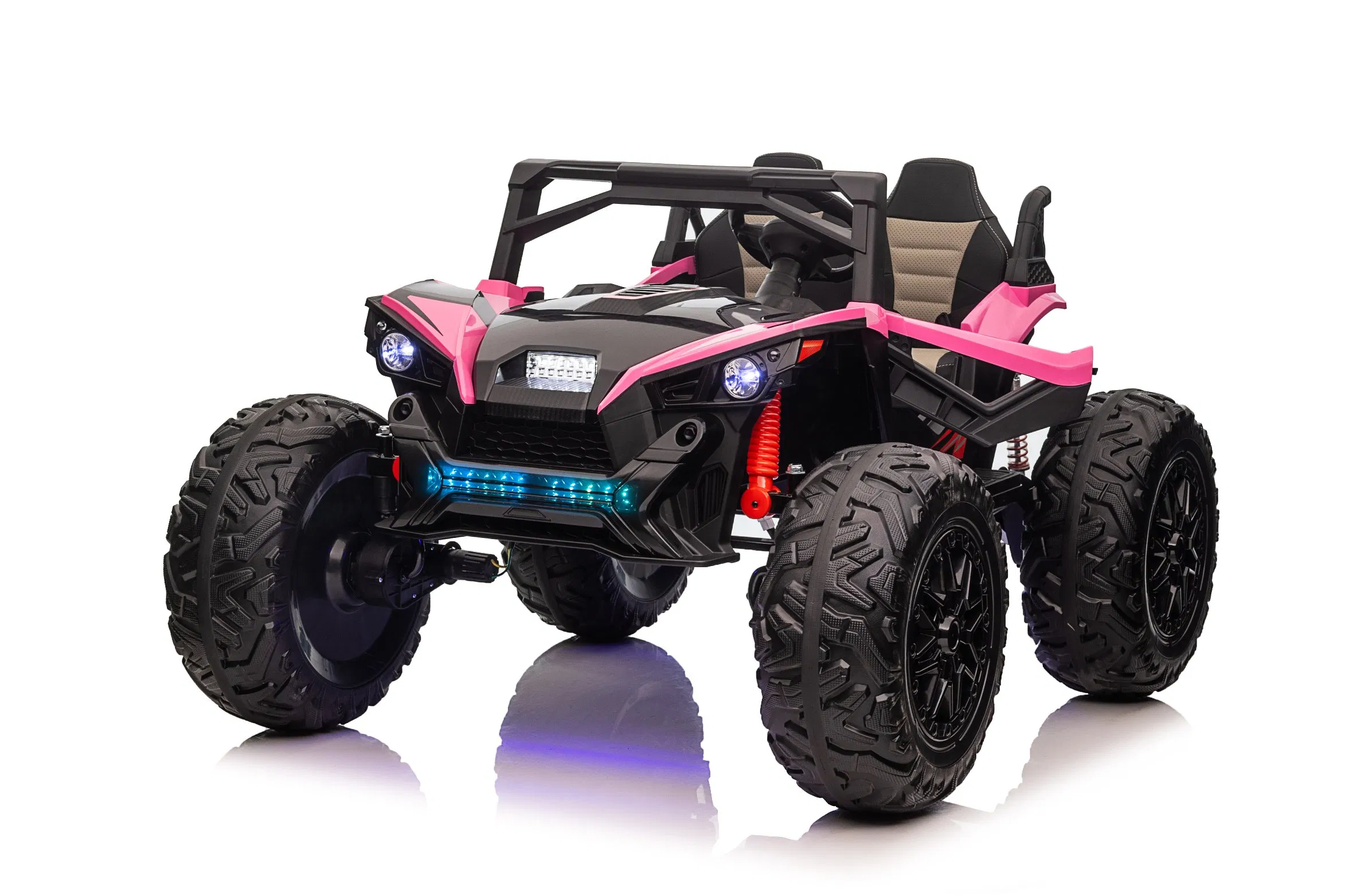 24V 2 Seats Ride on UTV with Remote Control, Extra Large EVA Wheels, Wide Seat 4WD Electric Vehicle Toys