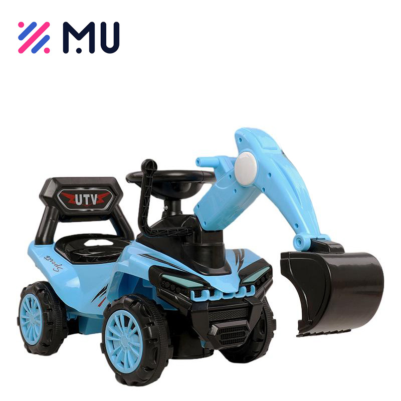 Hot Plastic Engineering Excavator Children Push Toy Ride-on Cars for Kids