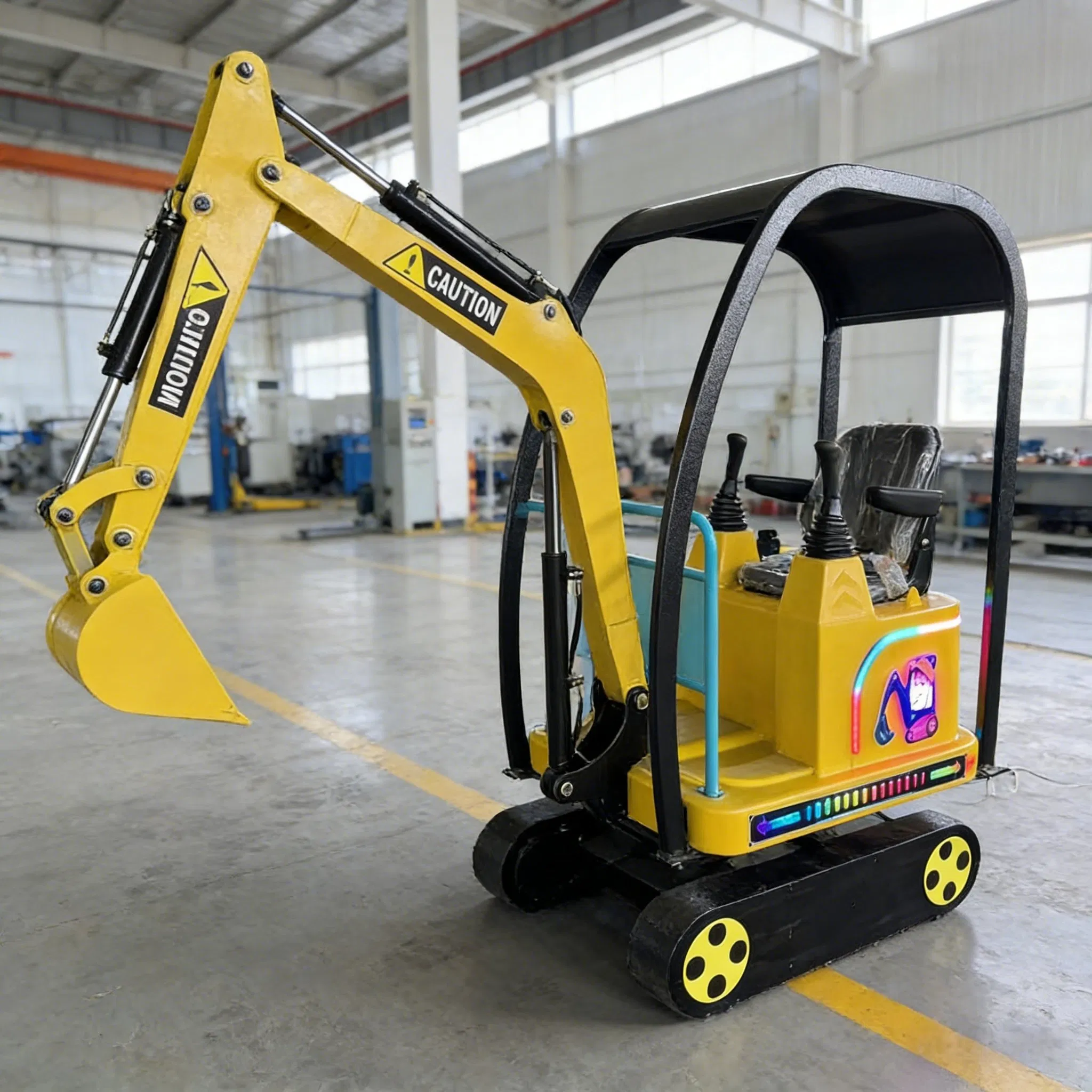 Kids Ride-on Excavator, Electric Amusement Park Digger for Square and