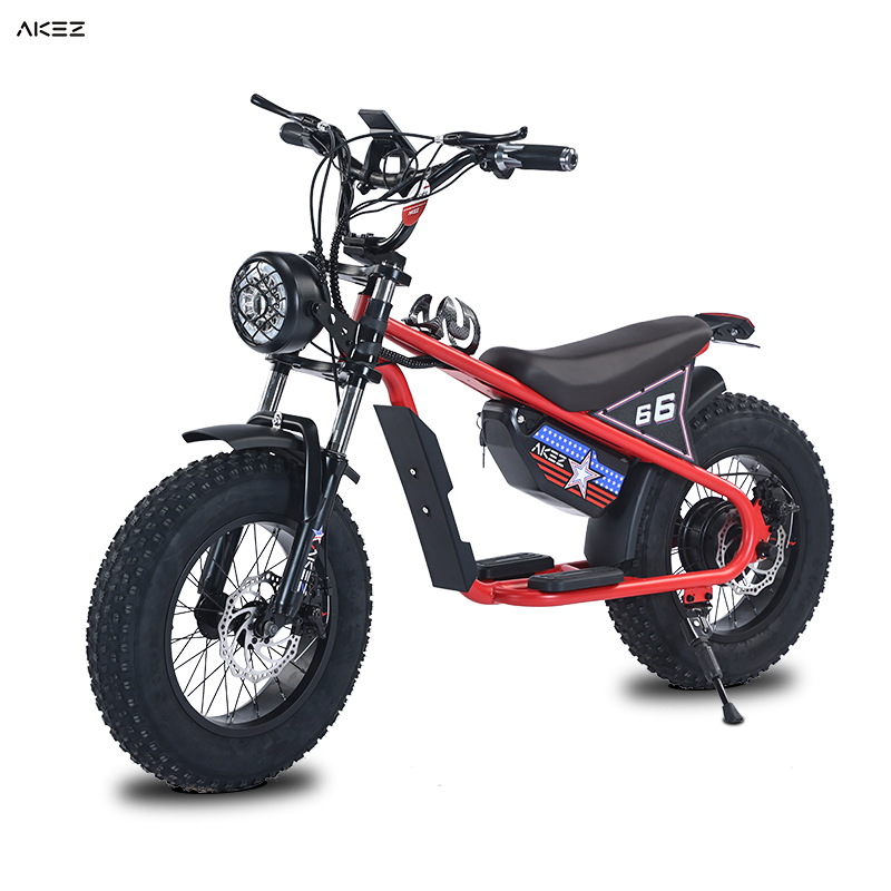 Akez 2025 16-Inch Kids Fat Tire Electric Bike, 36V 350W 15ah