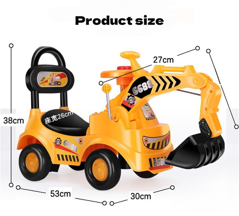 Gliding Construction Vehicle: Fun Excavator for Young Boys and Girls
