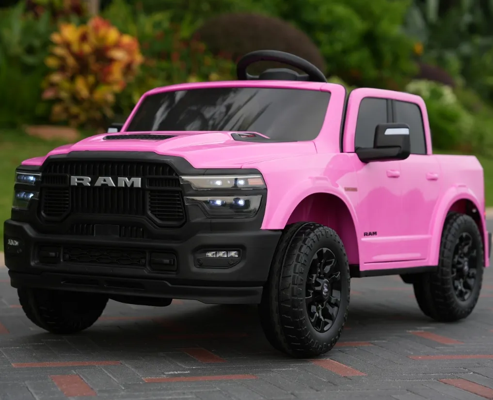24V Licensed Dodge RAM Ride on Car Truck Electric Car Ride on Toys Parent Remote Control LED Llights MP3 Music