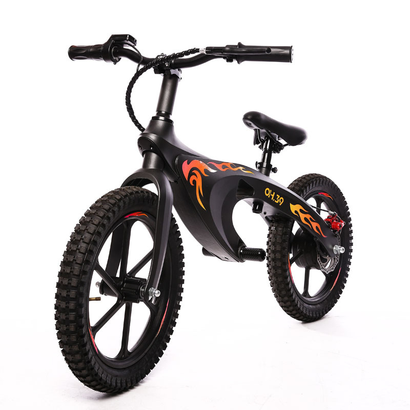 Factory Direct Sales, Magnesium Alloy Children's Sliding E-Bike, New 16 Inch Brake Bicycle, Electric Balance Bike for Kids