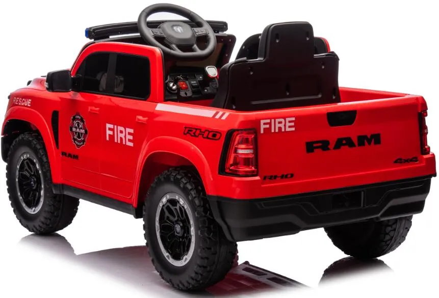 Fire Rescue Truck Rear View