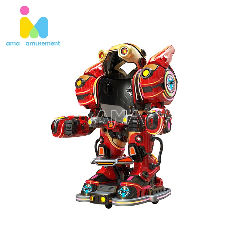 Shopping Mall Children Adults Electric Battery Operated Ride on Walking Robot Future Warrior for Sale