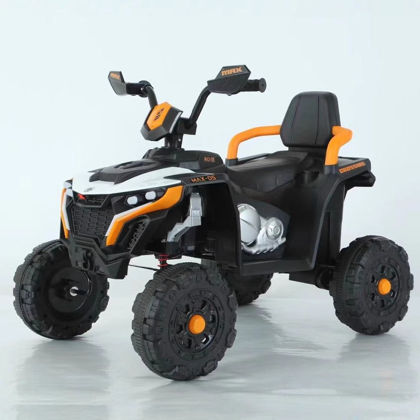 Children's Electric Motorcycle Four-Wheel Toy, Ride-on, Remote Control off-Road Car, Dual-Drive, Rechargeable, New Large Beach Car